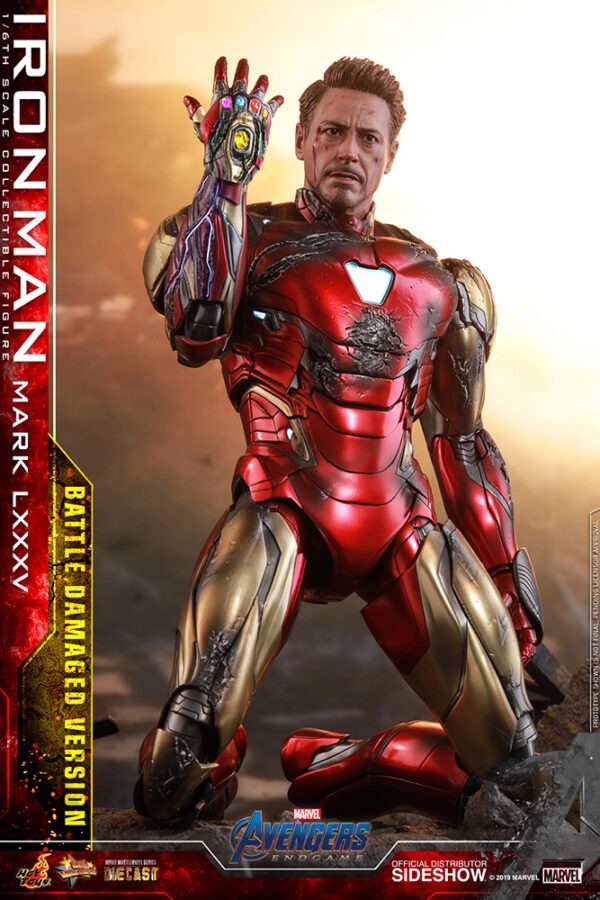 HOT TOYS 12" AVENGERS ENDGAME IRON MAN MARK 85 LXXXV (Battle Damaged Version) 1/6th Figure - Image 12