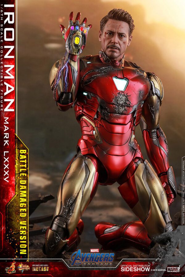 HOT TOYS 12" AVENGERS ENDGAME IRON MAN MARK 85 LXXXV (Battle Damaged Version) 1/6th Figure - Image 11