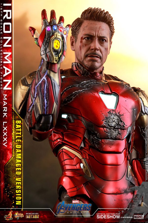 HOT TOYS 12" AVENGERS ENDGAME IRON MAN MARK 85 LXXXV (Battle Damaged Version) 1/6th Figure - Image 10
