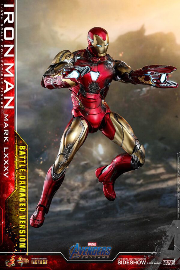HOT TOYS 12" AVENGERS ENDGAME IRON MAN MARK 85 LXXXV (Battle Damaged Version) 1/6th Figure - Image 2