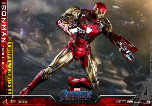 HOT TOYS 12" AVENGERS ENDGAME IRON MAN MARK 85 LXXXV (Battle Damaged Version) 1/6th Figure - Image 7