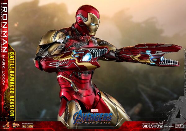 HOT TOYS 12" AVENGERS ENDGAME IRON MAN MARK 85 LXXXV (Battle Damaged Version) 1/6th Figure - Image 6