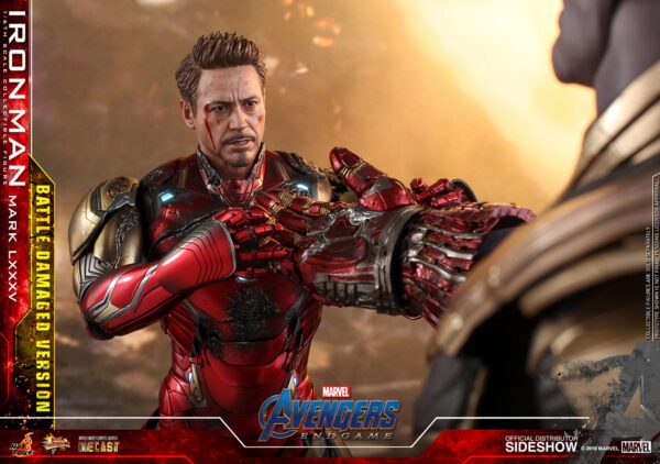 HOT TOYS 12" AVENGERS ENDGAME IRON MAN MARK 85 LXXXV (Battle Damaged Version) 1/6th Figure - Image 5