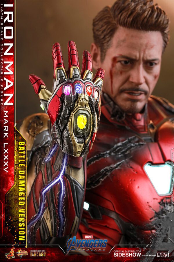 HOT TOYS 12" AVENGERS ENDGAME IRON MAN MARK 85 LXXXV (Battle Damaged Version) 1/6th Figure - Image 14