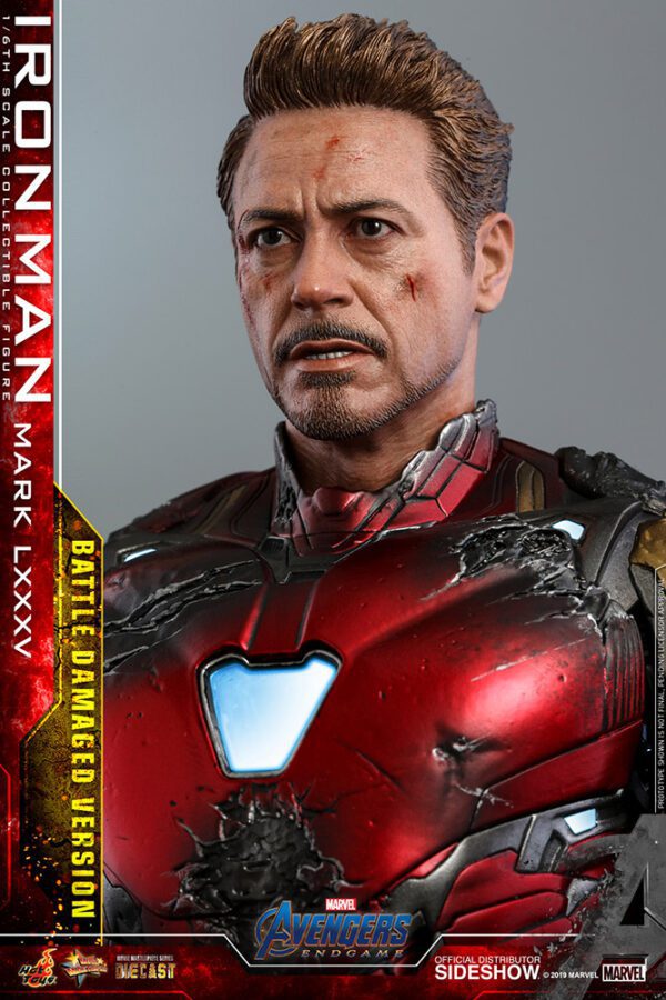 HOT TOYS 12" AVENGERS ENDGAME IRON MAN MARK 85 LXXXV (Battle Damaged Version) 1/6th Figure - Image 15
