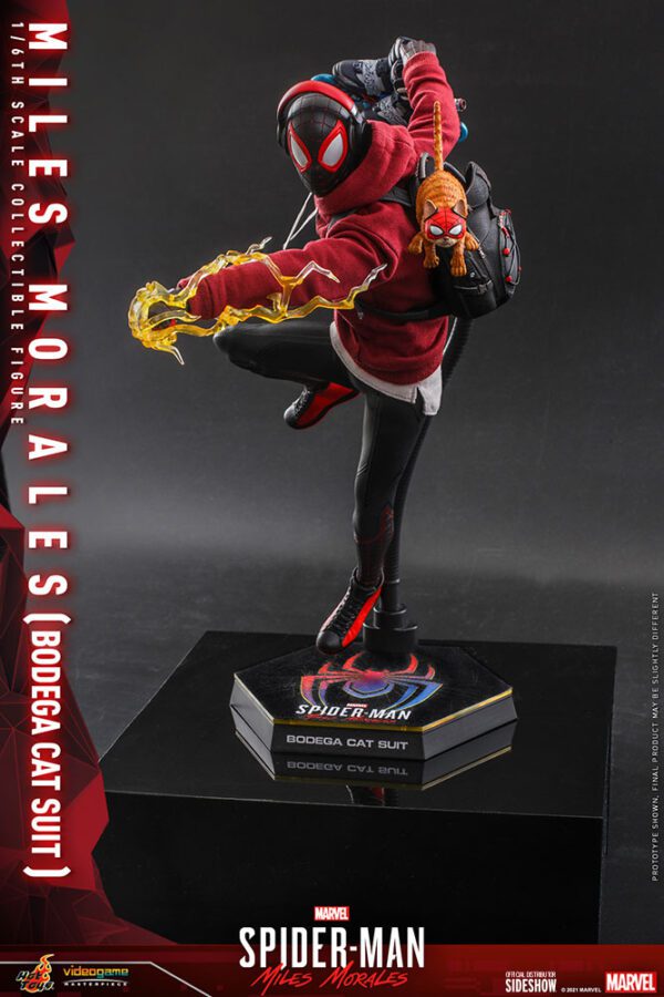 HOT TOYS 12" MARVEL SPIDER-MAN MILES MORALES BODEGA CAT FIGURE 1/6TH SCALE - Image 6