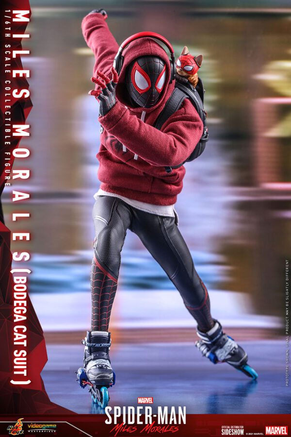 HOT TOYS 12" MARVEL SPIDER-MAN MILES MORALES BODEGA CAT FIGURE 1/6TH SCALE - Image 10