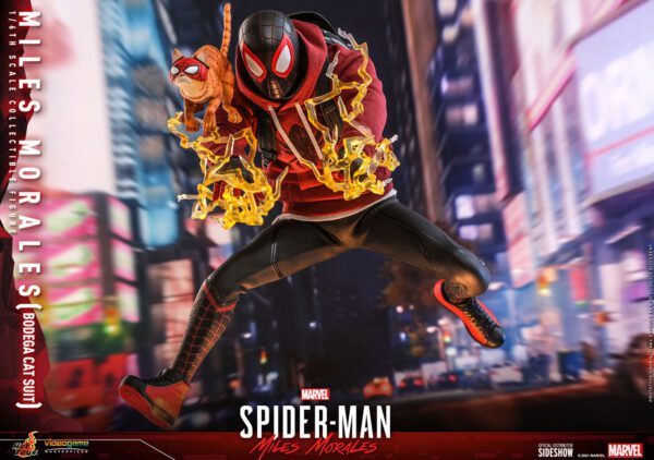 HOT TOYS 12" MARVEL SPIDER-MAN MILES MORALES BODEGA CAT FIGURE 1/6TH SCALE - Image 3