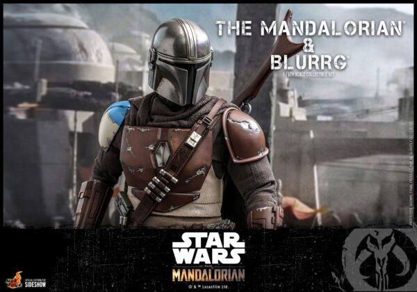 HOT TOYS 12" STAR WARS THE OG MANDALORIAN AND BLURRG SIXTH SCALE FIGURE SET - Image 10