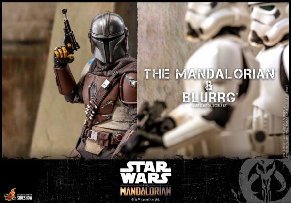 HOT TOYS 12" STAR WARS THE OG MANDALORIAN AND BLURRG SIXTH SCALE FIGURE SET - Image 9