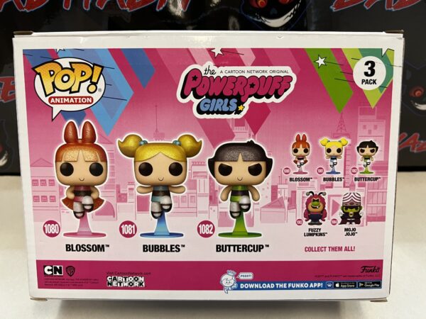 FUNKO POP ANIMATION 3 PACK THE POWERPUFF GIRLS BLOSSOM BUBBLES BUTTERCUP DIAMOND COLLECTION SDCC EXCLUSIVE 3.75" VINYL FIGURE SET LIMITED EDITION 1000 - Image 2