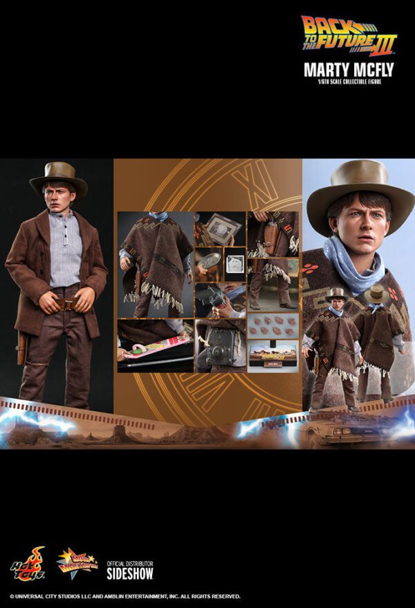 HOT TOYS 12" BACK TO THE FUTURE PART 3 MARTY MCFLY FIG 1/6 MICHAEL J FOX BTTF3 - Image 2