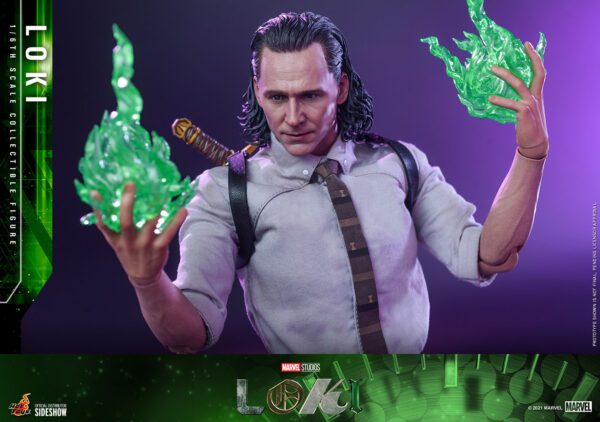HOT TOYS 12″ MARVEL STUDIOS LOKI TVA OUTFIT SIXTH SCALE FIGURE - Image 9