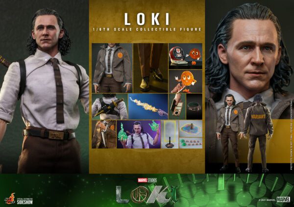 HOT TOYS 12″ MARVEL STUDIOS LOKI TVA OUTFIT SIXTH SCALE FIGURE - Image 3