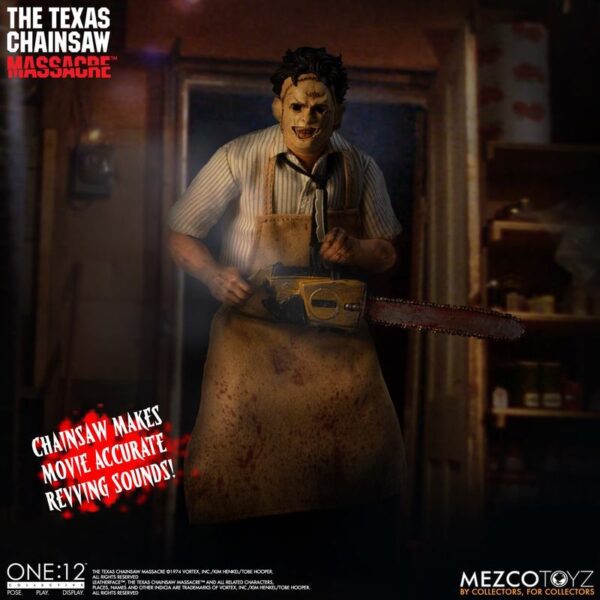 MEZCO ONE:12 COLLECTIVE THE TEXAS CHAINSAW MASSACRE 1974 LEATHERFACE 6" ACTION FIGURE 1/12 SCALE HORROR - Image 12
