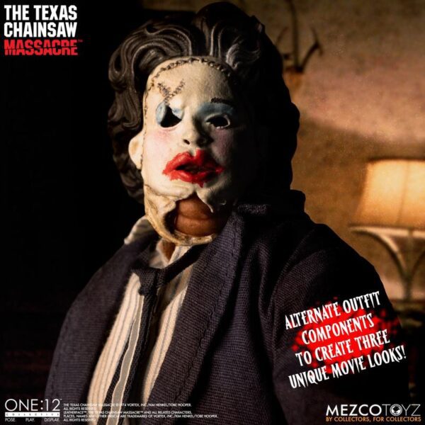 MEZCO ONE:12 COLLECTIVE THE TEXAS CHAINSAW MASSACRE 1974 LEATHERFACE 6" ACTION FIGURE 1/12 SCALE HORROR - Image 7