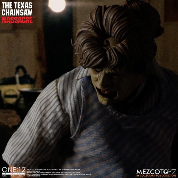 MEZCO ONE:12 COLLECTIVE THE TEXAS CHAINSAW MASSACRE 1974 LEATHERFACE 6" ACTION FIGURE 1/12 SCALE HORROR - Image 4