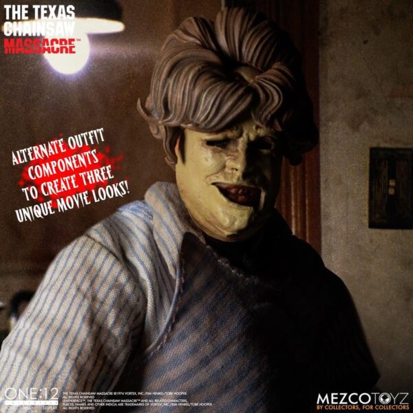 MEZCO ONE:12 COLLECTIVE THE TEXAS CHAINSAW MASSACRE 1974 LEATHERFACE 6" ACTION FIGURE 1/12 SCALE HORROR - Image 3