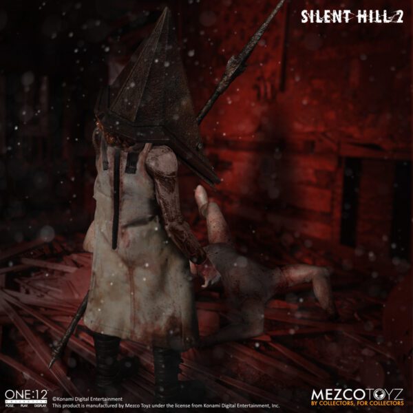 MEZCO ONE:12 COLLECTIVE SILENT HILL 2 RED PYRAMID THING 6" ACTION FIGURE 1/12 SCALE HORROR VIDEO GAME - Image 6