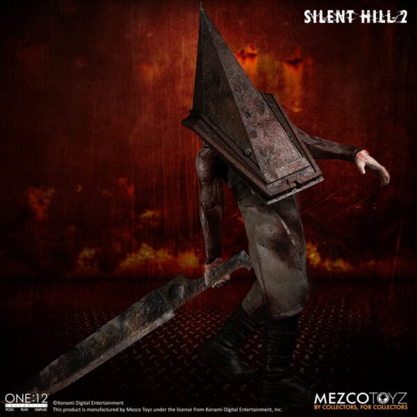 MEZCO ONE:12 COLLECTIVE SILENT HILL 2 RED PYRAMID THING 6" ACTION FIGURE 1/12 SCALE HORROR VIDEO GAME - Image 5