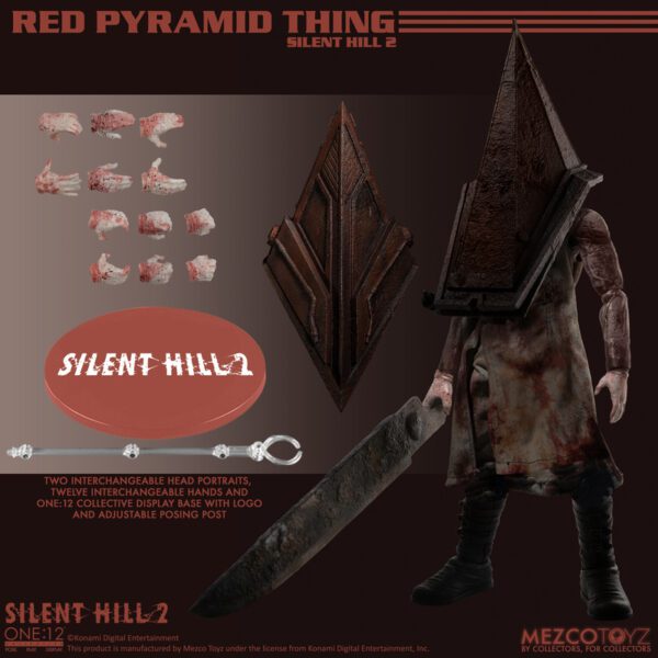 MEZCO ONE:12 COLLECTIVE SILENT HILL 2 RED PYRAMID THING 6" ACTION FIGURE 1/12 SCALE HORROR VIDEO GAME