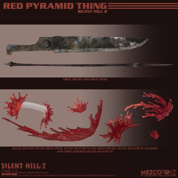 MEZCO ONE:12 COLLECTIVE SILENT HILL 2 RED PYRAMID THING 6" ACTION FIGURE 1/12 SCALE HORROR VIDEO GAME - Image 3