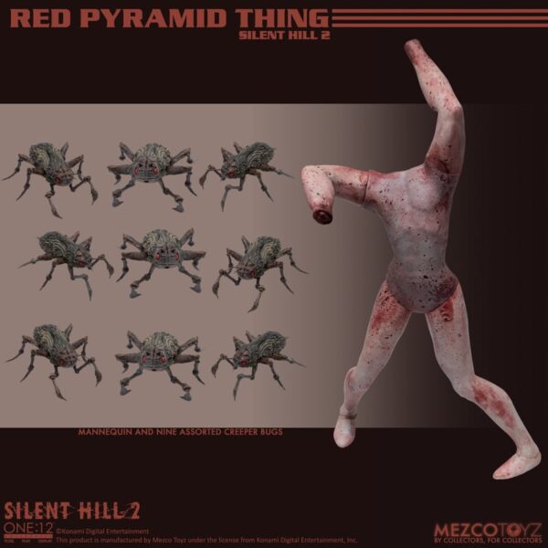 MEZCO ONE:12 COLLECTIVE SILENT HILL 2 RED PYRAMID THING 6" ACTION FIGURE 1/12 SCALE HORROR VIDEO GAME - Image 2