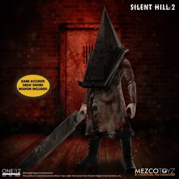 MEZCO ONE:12 COLLECTIVE SILENT HILL 2 RED PYRAMID THING 6" ACTION FIGURE 1/12 SCALE HORROR VIDEO GAME - Image 8