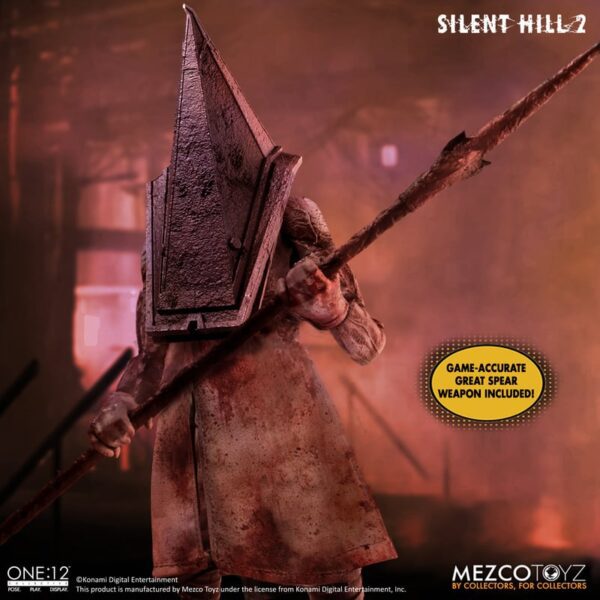 MEZCO ONE:12 COLLECTIVE SILENT HILL 2 RED PYRAMID THING 6" ACTION FIGURE 1/12 SCALE HORROR VIDEO GAME - Image 13