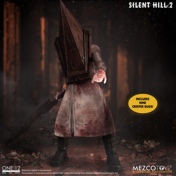 MEZCO ONE:12 COLLECTIVE SILENT HILL 2 RED PYRAMID THING 6" ACTION FIGURE 1/12 SCALE HORROR VIDEO GAME - Image 11