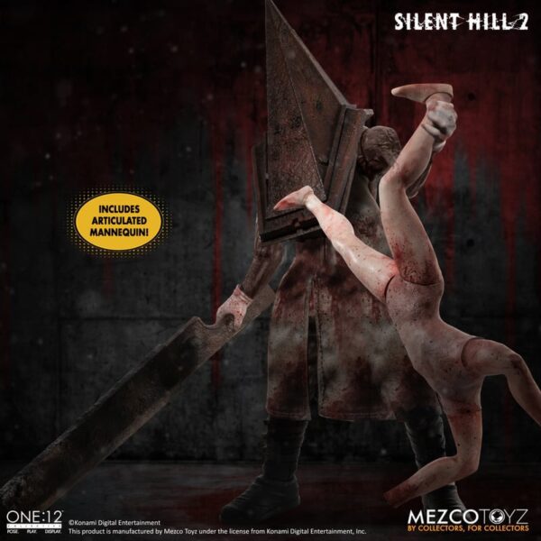 MEZCO ONE:12 COLLECTIVE SILENT HILL 2 RED PYRAMID THING 6" ACTION FIGURE 1/12 SCALE HORROR VIDEO GAME - Image 9