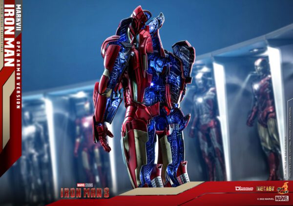 MARVEL HOT TOYS 12" AVENGERS IRON MAN MARK VII OPEN ARMOR VERSION 1/6 LED DIORAMA DS004D51 - Image 3