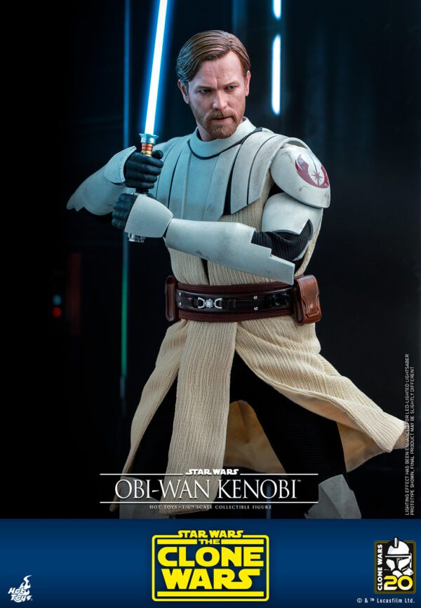 HOT TOYS 12" STAR WARS THE CLONE WARS AOTC OBI-WAN KENOBI SIXTH SCALE FIGURE TMS095 - Image 22