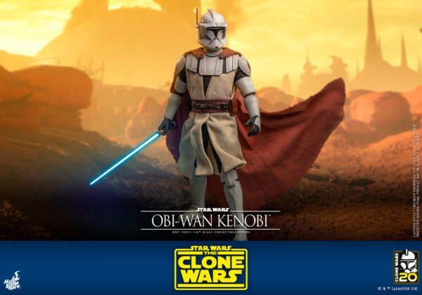 HOT TOYS 12" STAR WARS THE CLONE WARS AOTC OBI-WAN KENOBI SIXTH SCALE FIGURE TMS095 - Image 18