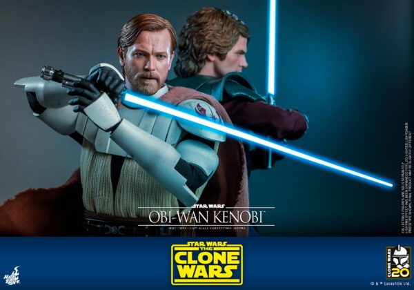 HOT TOYS 12" STAR WARS THE CLONE WARS AOTC OBI-WAN KENOBI SIXTH SCALE FIGURE TMS095 - Image 21