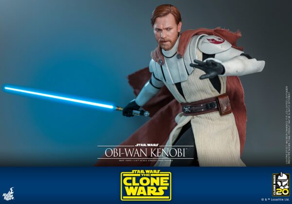 HOT TOYS 12" STAR WARS THE CLONE WARS AOTC OBI-WAN KENOBI SIXTH SCALE FIGURE TMS095 - Image 13