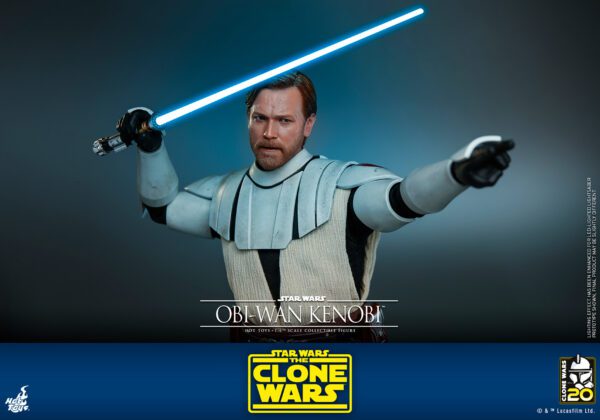 HOT TOYS 12" STAR WARS THE CLONE WARS AOTC OBI-WAN KENOBI SIXTH SCALE FIGURE TMS095 - Image 16