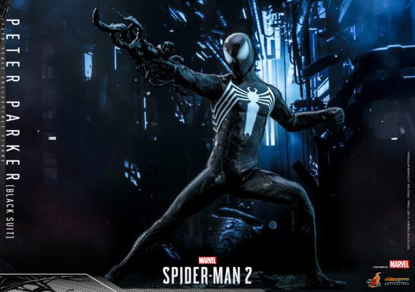 HOT TOYS 12" MARVEL GAMES SPIDER-MAN 2 PETER PARKER (BLACK SUIT) FIG 1/6 SCALE VGM56 - Image 12