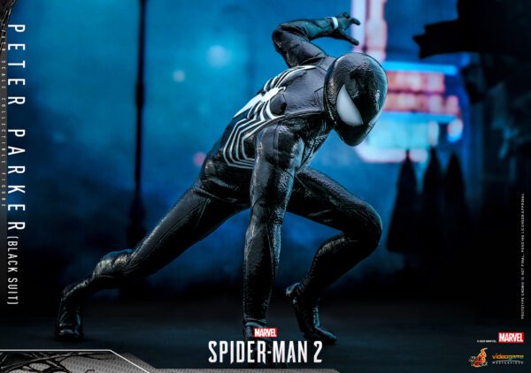 HOT TOYS 12" MARVEL GAMES SPIDER-MAN 2 PETER PARKER (BLACK SUIT) FIG 1/6 SCALE VGM56 - Image 11