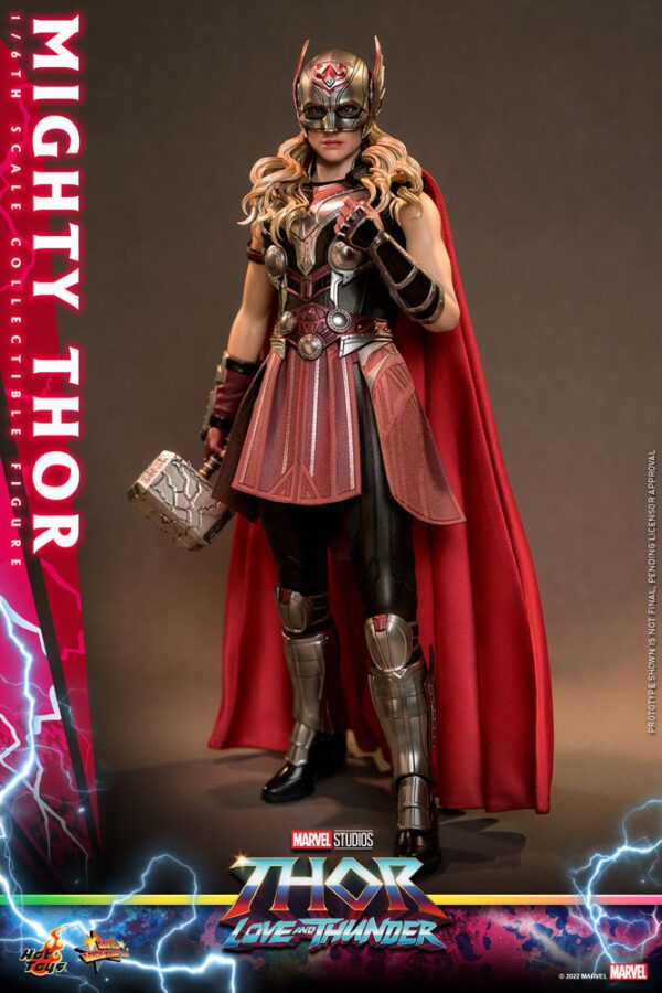 HOT TOYS 12″ MARVEL STUDIOS THOR LOVE AND THUNDER MIGHTY THOR JANE FOSTER SIXTH SCALE FIGURE MMS663 - Image 10