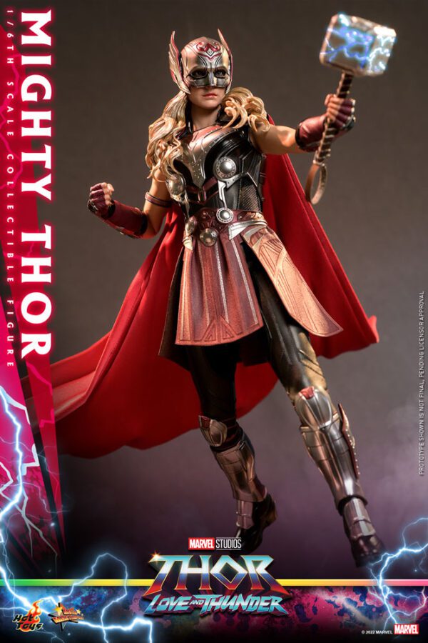 HOT TOYS 12″ MARVEL STUDIOS THOR LOVE AND THUNDER MIGHTY THOR JANE FOSTER SIXTH SCALE FIGURE MMS663 - Image 8