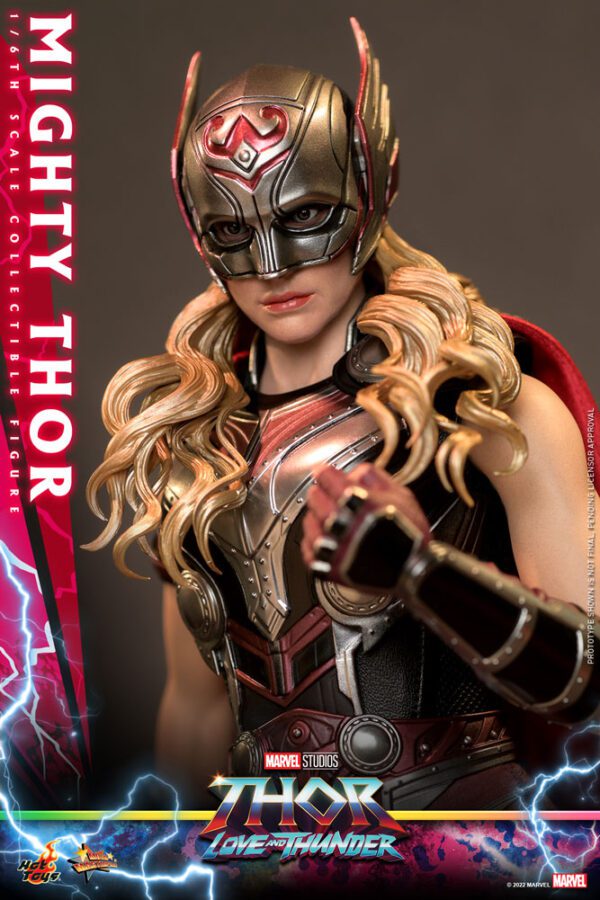 HOT TOYS 12″ MARVEL STUDIOS THOR LOVE AND THUNDER MIGHTY THOR JANE FOSTER SIXTH SCALE FIGURE MMS663 - Image 7