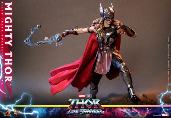 HOT TOYS 12″ MARVEL STUDIOS THOR LOVE AND THUNDER MIGHTY THOR JANE FOSTER SIXTH SCALE FIGURE MMS663 - Image 13