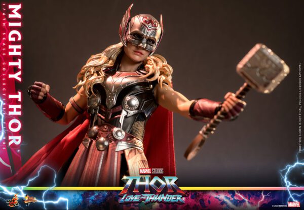 HOT TOYS 12″ MARVEL STUDIOS THOR LOVE AND THUNDER MIGHTY THOR JANE FOSTER SIXTH SCALE FIGURE MMS663 - Image 14