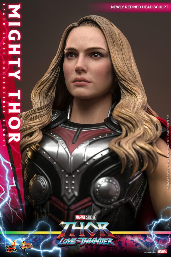 HOT TOYS 12″ MARVEL STUDIOS THOR LOVE AND THUNDER MIGHTY THOR JANE FOSTER SIXTH SCALE FIGURE MMS663 - Image 16