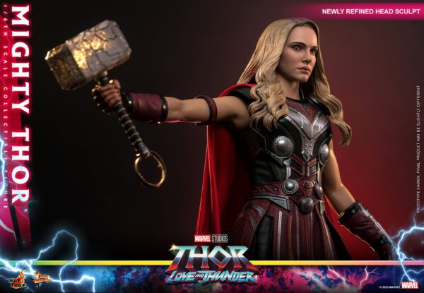 HOT TOYS 12″ MARVEL STUDIOS THOR LOVE AND THUNDER MIGHTY THOR JANE FOSTER SIXTH SCALE FIGURE MMS663 - Image 12