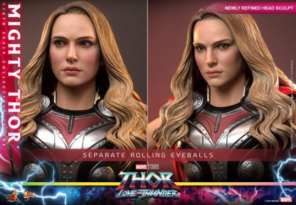 HOT TOYS 12″ MARVEL STUDIOS THOR LOVE AND THUNDER MIGHTY THOR JANE FOSTER SIXTH SCALE FIGURE MMS663 - Image 6