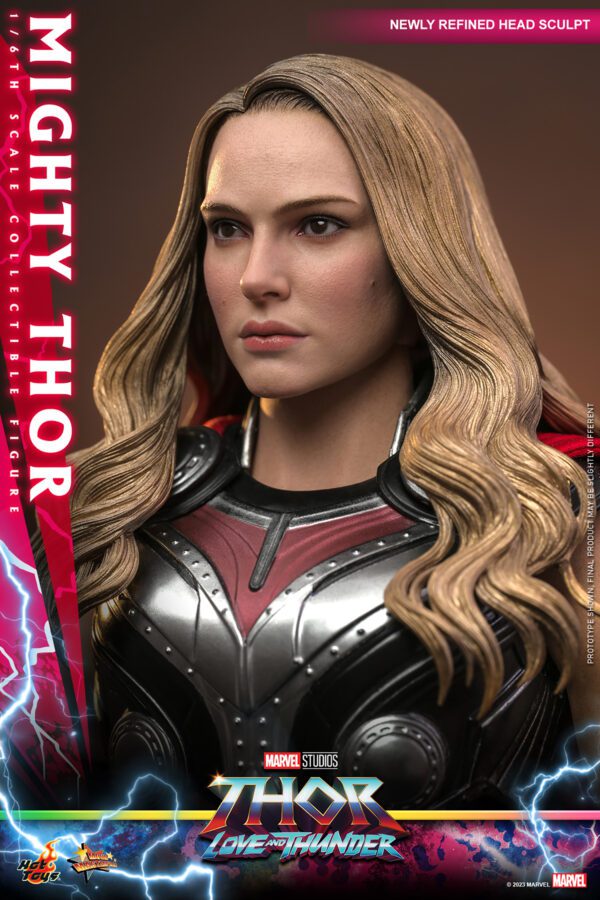 HOT TOYS 12″ MARVEL STUDIOS THOR LOVE AND THUNDER MIGHTY THOR JANE FOSTER SIXTH SCALE FIGURE MMS663 - Image 4