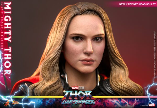 HOT TOYS 12″ MARVEL STUDIOS THOR LOVE AND THUNDER MIGHTY THOR JANE FOSTER SIXTH SCALE FIGURE MMS663 - Image 3