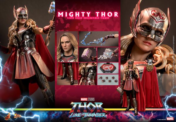 HOT TOYS 12″ MARVEL STUDIOS THOR LOVE AND THUNDER MIGHTY THOR JANE FOSTER SIXTH SCALE FIGURE MMS663 - Image 2